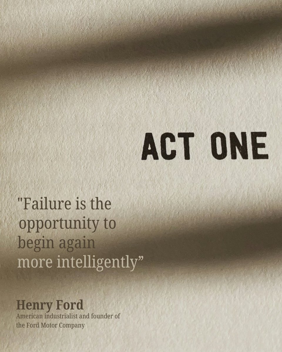 TheAdolphGroup's tweet image. Failure isn’t the end — it’s a powerful beginning. 💡
Each setback is a lesson, guiding you to try again with more wisdom, clarity, and strength. Embrace the fall, rise smarter, and keep moving forward.
#failure #opportunity #inspirational #henryford #quote