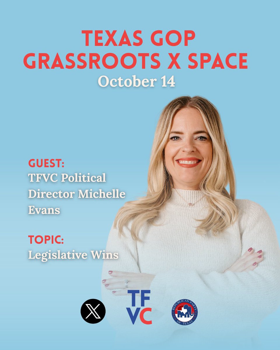 Join TFVC Political Director <a href="/ThinkerMichelle/">Michelle Evans</a> on the next Republican Party of Texas X Space to hear about 2025 medical liberty wins.