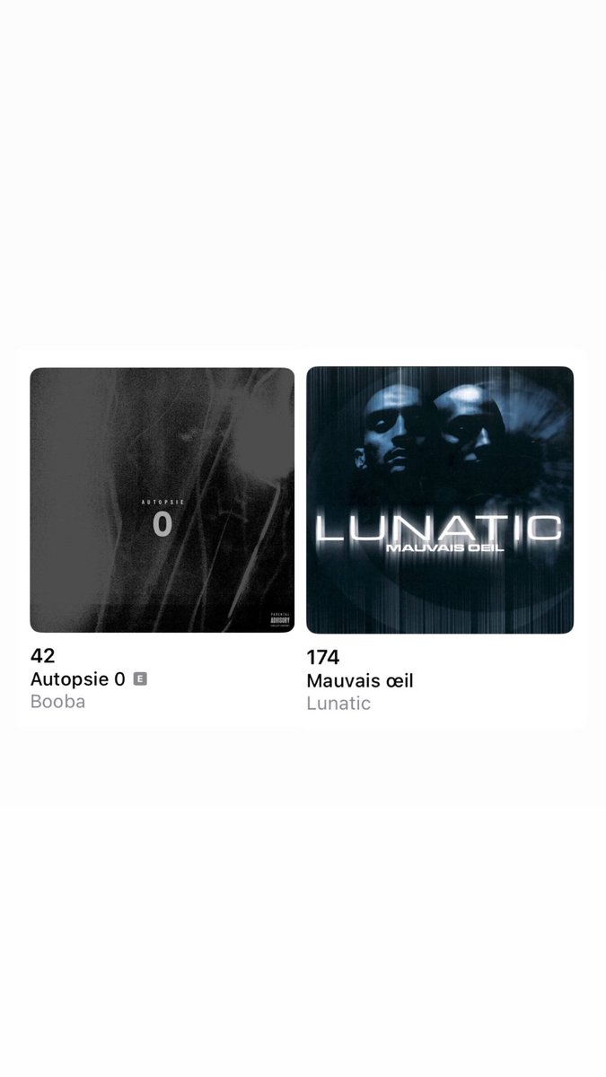 Booba 48ans et 31ans de carrières, sold out 3 Uarena d’affilée (120k personnes totales), classe ses 11 albums dans le Top 200 Apple Music avec la mixtape Autopsie 0 et Mauvais œil ⚔️🏴‍☠️
