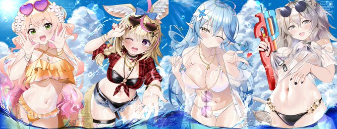 ホロナツねぽらぼ連作完成しました! ねぽらぼ大好き〜! #ねぽらぼ #らみあーと