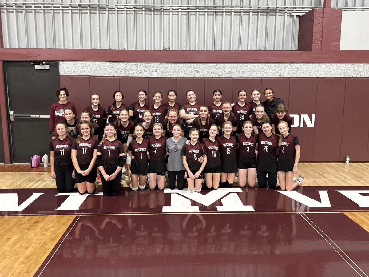 MVMS volleyball teams ended their successful seasons yesterday - great growth, great coaches &amp; great players - the future is bright! #Tradition #GoMVStangs 🩷🏐