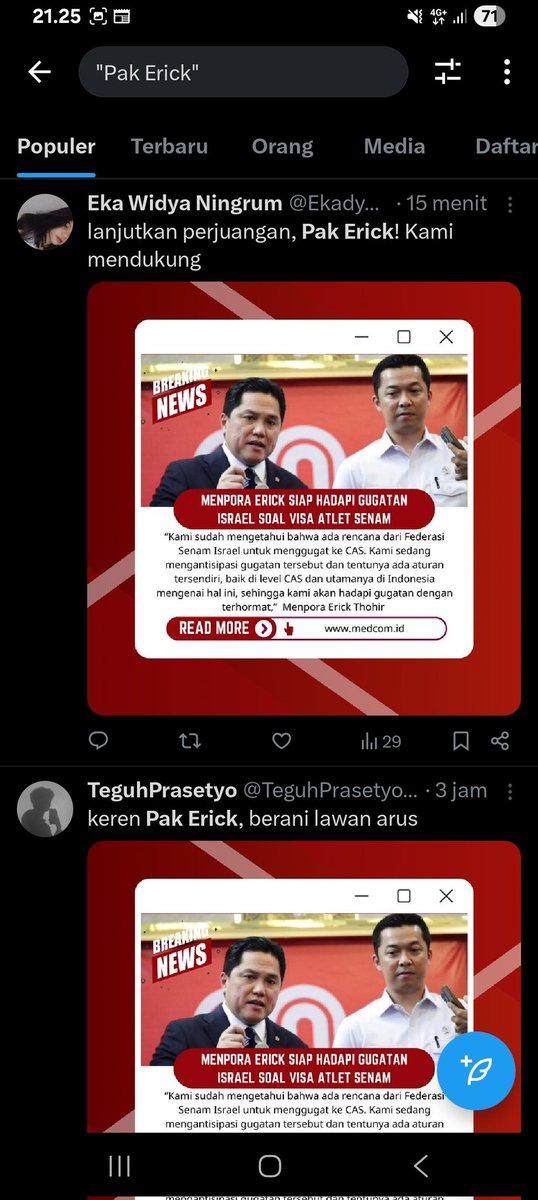 XnetizenID's tweet image. Pak Erik masak pake bot Pak Erick Tohir buat naikin tagar kek gini pak? Orang pengen bapak pecat Patrick Kluivert doang kok