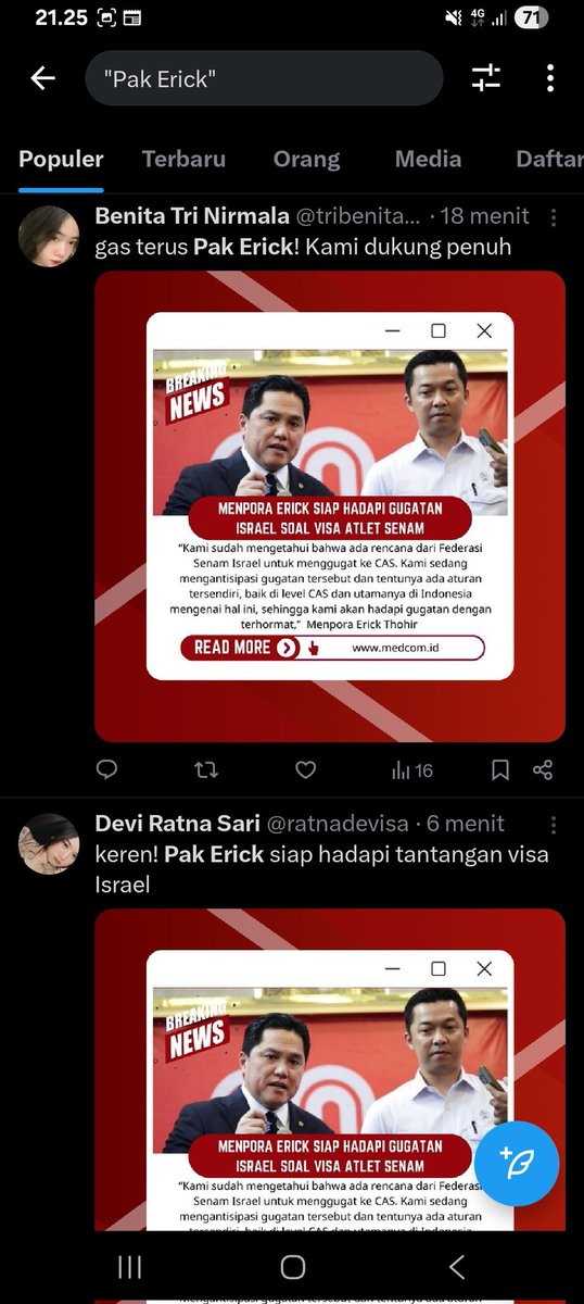 XnetizenID's tweet image. Pak Erik masak pake bot Pak Erick Tohir buat naikin tagar kek gini pak? Orang pengen bapak pecat Patrick Kluivert doang kok