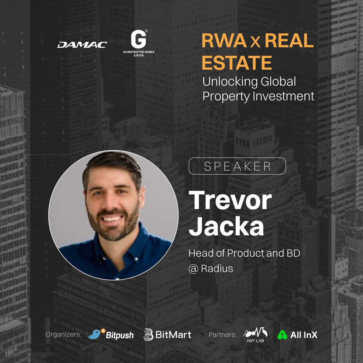 5/ Speaker Release: <a href="/TreborYatska/">treboryatska.eth</a> 

Honored to welcome Trevor Jacka, Head of Product and Business Development at <a href="/radius_xyz/">Radius</a> 

A leader in open protocol design and on-chain finance, Trevor previously resolved over 500 U.S. bank failures as a Resolutions Manager at the FDIC.