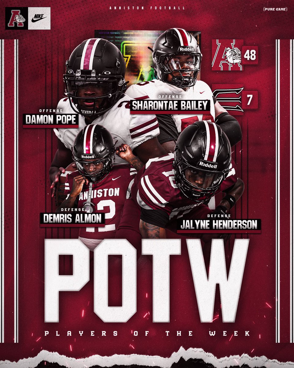 🐶⛓️POTW (Player of the Week) DAWGS vs. Etowah HS last week! <a href="/JalyneHenderson/">Jalyne Henderson</a> <a href="/DemrisA/">Demris Almon</a> <a href="/DlineDestroyer/">Sharontae Bailey</a> <a href="/PopeDamon13/">Damon pope</a> #Dawgson3