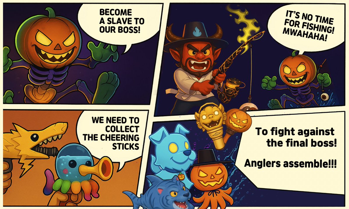 🎃Real VR Fishing Halloween Event starts tomorrow! 🎃

Evil pumpkins and demons are taking over the waters… but with your pets and cheering sticks, anglers can rise up to face the Final Boss on October 29! 🐟⚔️

🕒 Event Launch Time (October 15):

PDT: 3 AM

EDT: 6 AM

GMT: 10