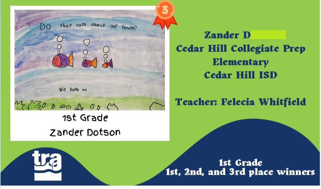 🎨 Big congratulations to Zander D., a talented scholar at Cedar Hill Collegiate Prep, for earning 3rd place in the 2025 Trinity River Authority Art Contest! Out of 1,900+ entries, Zander’s creativity and artistic vision stood out. We’re proud of you! <a href="/cedarhillisd/">Cedar Hill ISD</a> <a href="/CHISDCP/">Collegiate Prep</a>