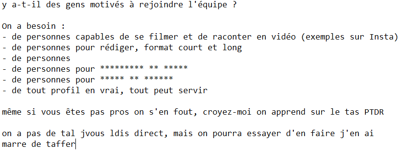 ❮ APPEL A CANDIDATURES ❯

oui allô non je rigole