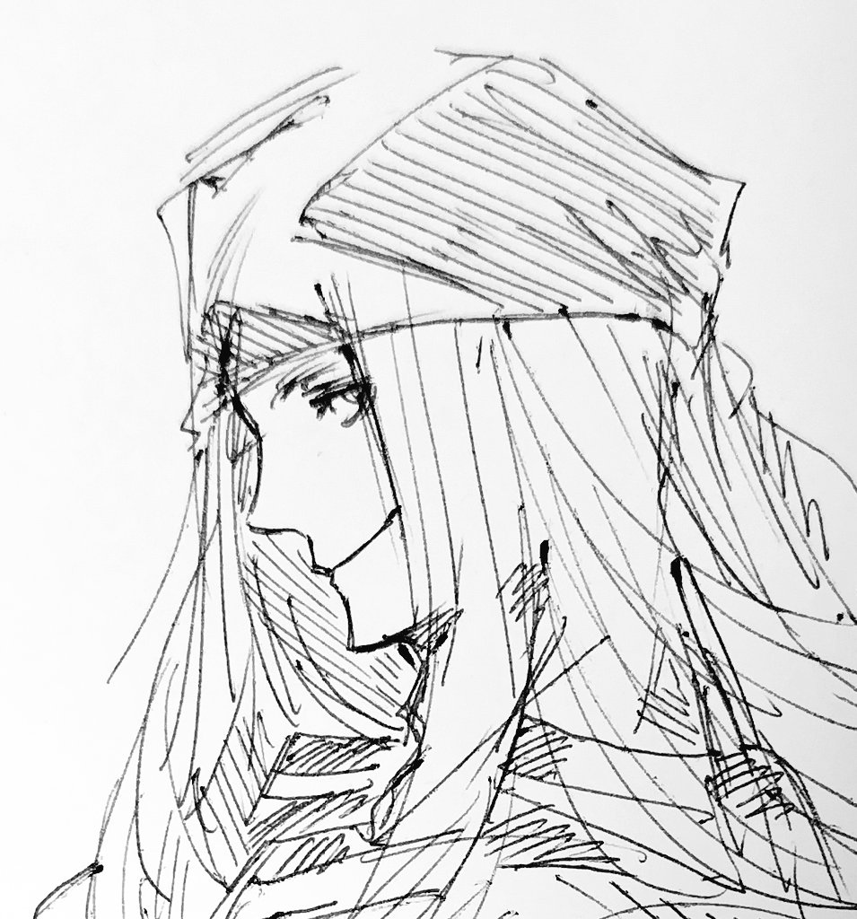ホテル備え付けのメモ帳で落描き
⚠️めちゃくちゃ汚い