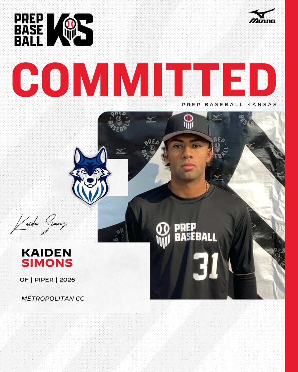 OF Kaiden Simons (Piper, 2026) commits to Metropolitan Community College

Simons recently represented Team Kansas at the #CentralSSrG

<a href="/KaidenSimons/">Kaiden Simons</a>
<a href="/piper_pirateBSB/">Piper Pirates HS Baseball</a>
<a href="/MccWolves/">MCC Wolves Baseball</a>

👤: loom.ly/0GsEFew