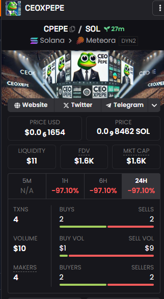 $CPEPE i will let the world know on what im going to do

CA: FY2cEKuAzt3RLSByxXtULrXoBYnuaWKGAAG89kSHSZ1v

Do Join on my TG : t.me/ceoxpepeoffical