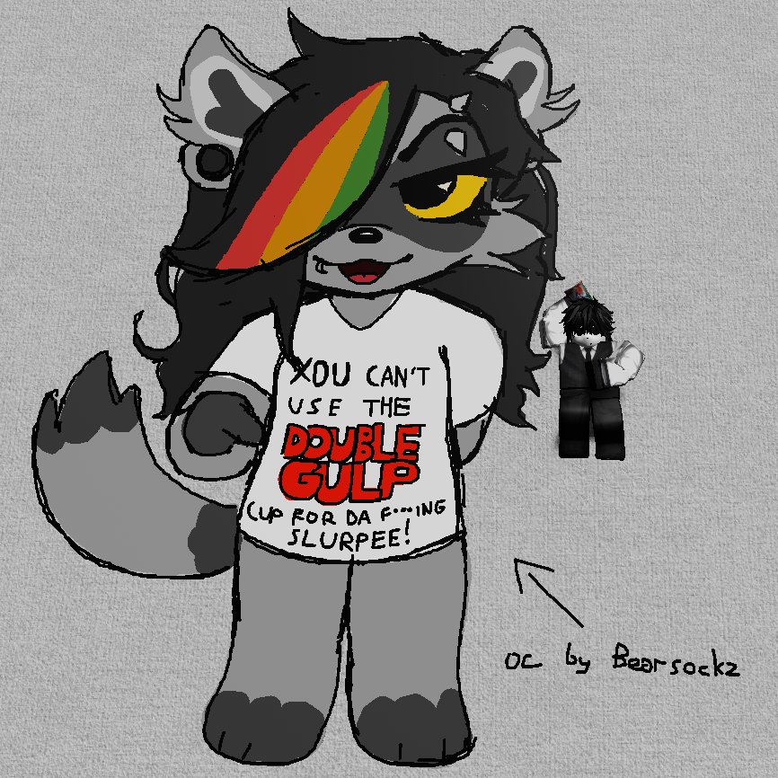 "Read the shirt pal."
I drew <a href="/bearsockz/">Teddy🐶🔜Furnal</a>' Roxy since i love her design