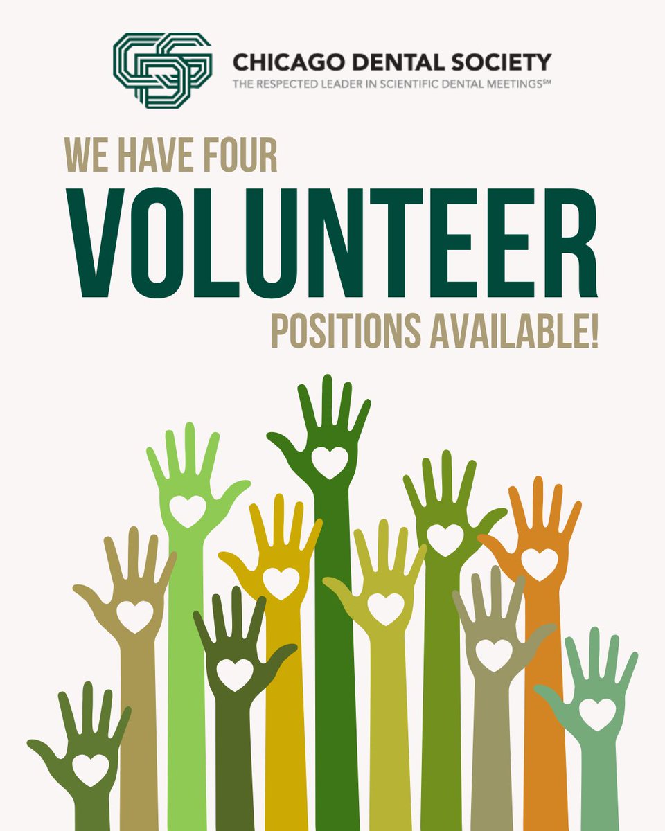Want to get more involved with CDS? 🦷 Now’s your chance! We’re seeking volunteers for four 2026 committees: Diversity &amp; Inclusion, Early Career Dentist, Member Engagement, and Scientific Program Management. Apply by Nov. 28! 🔗: cds.org/call-volunteers
