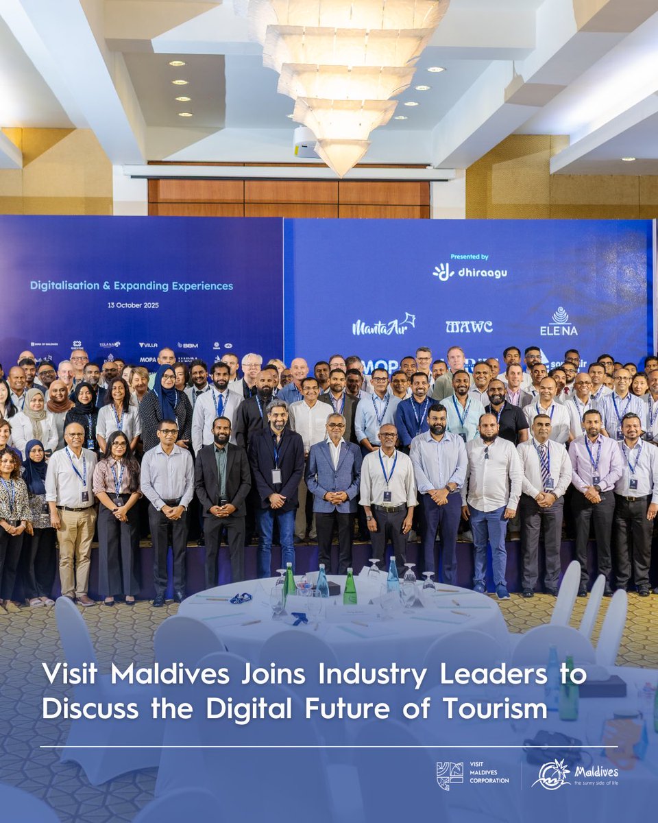 visitmaldivesco's tweet image. Visit Maldives joined the 9th edition of GM Forum 2025 at Kurumba Maldives, where leaders discussed digitalisation and expanding experiences in hospitality.
Chairperson Abdulla Ghiyas shared insights on building Maldives’ global presence beyond the beach.