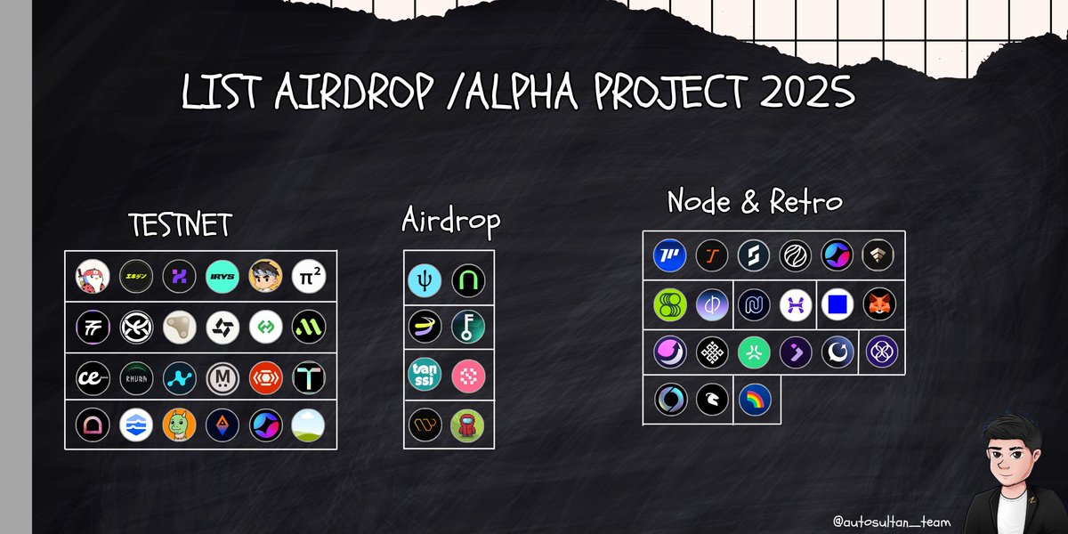 Not eligble on <a href="/monad/">Monad</a> ? dont be sad you can try to next project : 

🚨LIST Airdrop / Alpha project 2025 
 
✦ Testnet : 
• <a href="/dango/">dango🍡</a> - v3 soon
• <a href="/HaustNetwork/">Haust Network</a> - intract quest &amp; daily raffle
• <a href="/fluentxyz/">Fluent</a> - testnet.fluent.xyz
• @Pi_Squared_Pi2 - portal.pi2.network/quests
•