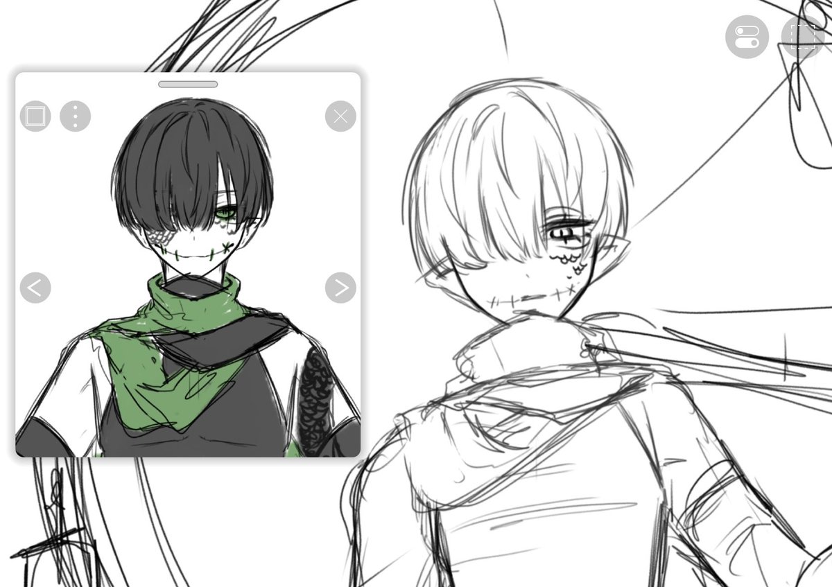 ちょっと蛇要素増やした
鱗とタトゥーと馬鹿デカ尻尾