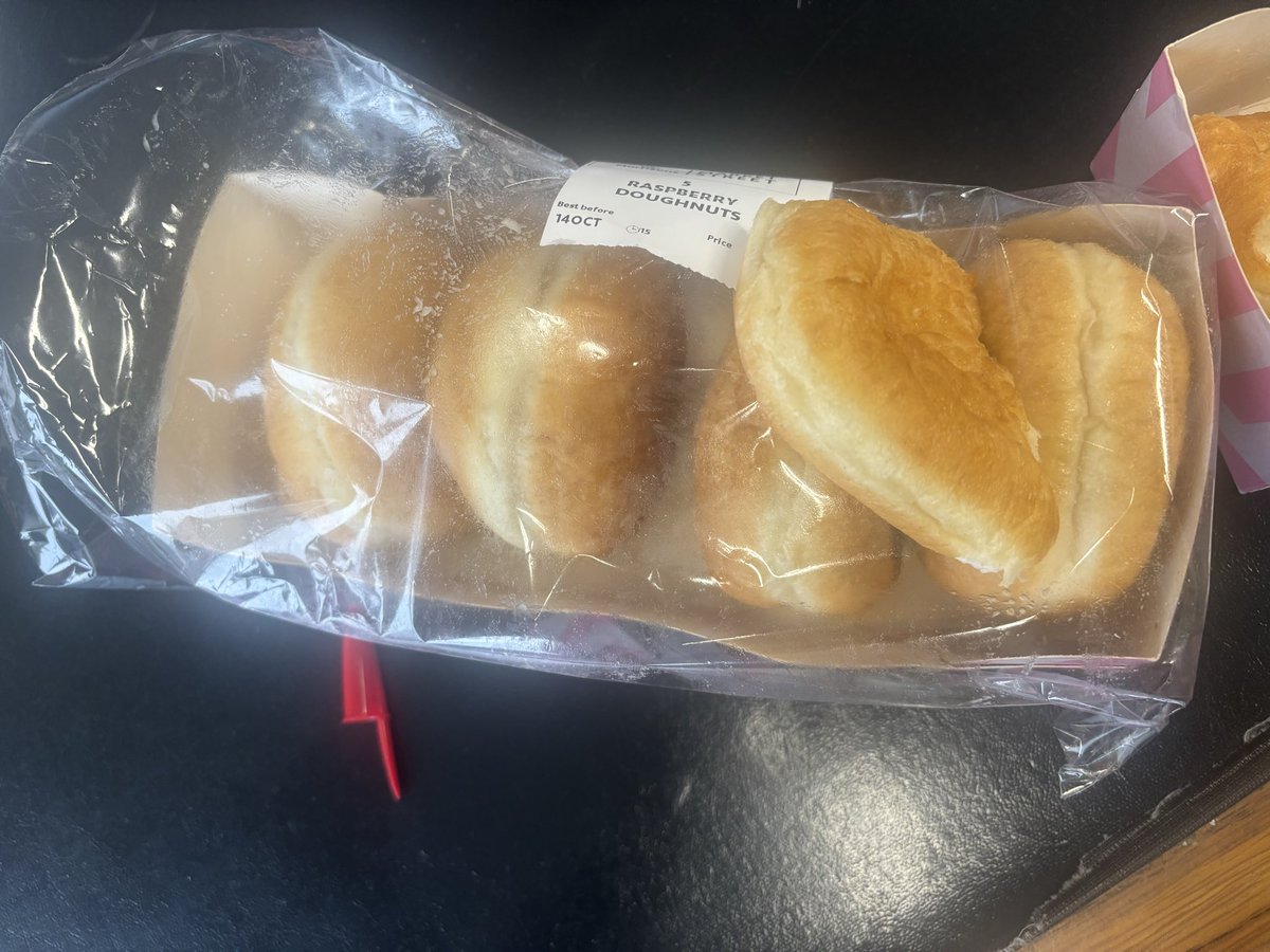 jamiegodwin19's tweet photo. @Morrisons 
I bought our office staff some raspberry donuts today as a treat for there hard work recently. Very dissapointed to find all donuts had the jam missing from the centre. https://t.co/MvkGkkGqP3
