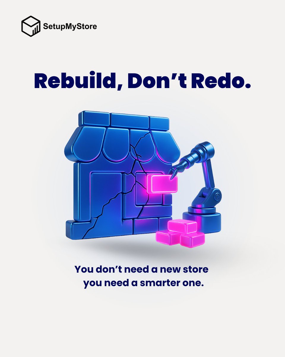 CEO_SMS_Waleed's tweet image. 💡 You don’t need to start over. You need to rebuild smarter.
Most stores don’t fail — they just stop evolving.

We reconstruct what’s broken, optimize what’s working, and build systems that scale 

#SetupMyStore #EcommerceFix #EcommerceRebuild #SmartCommerce #StoreOptimization