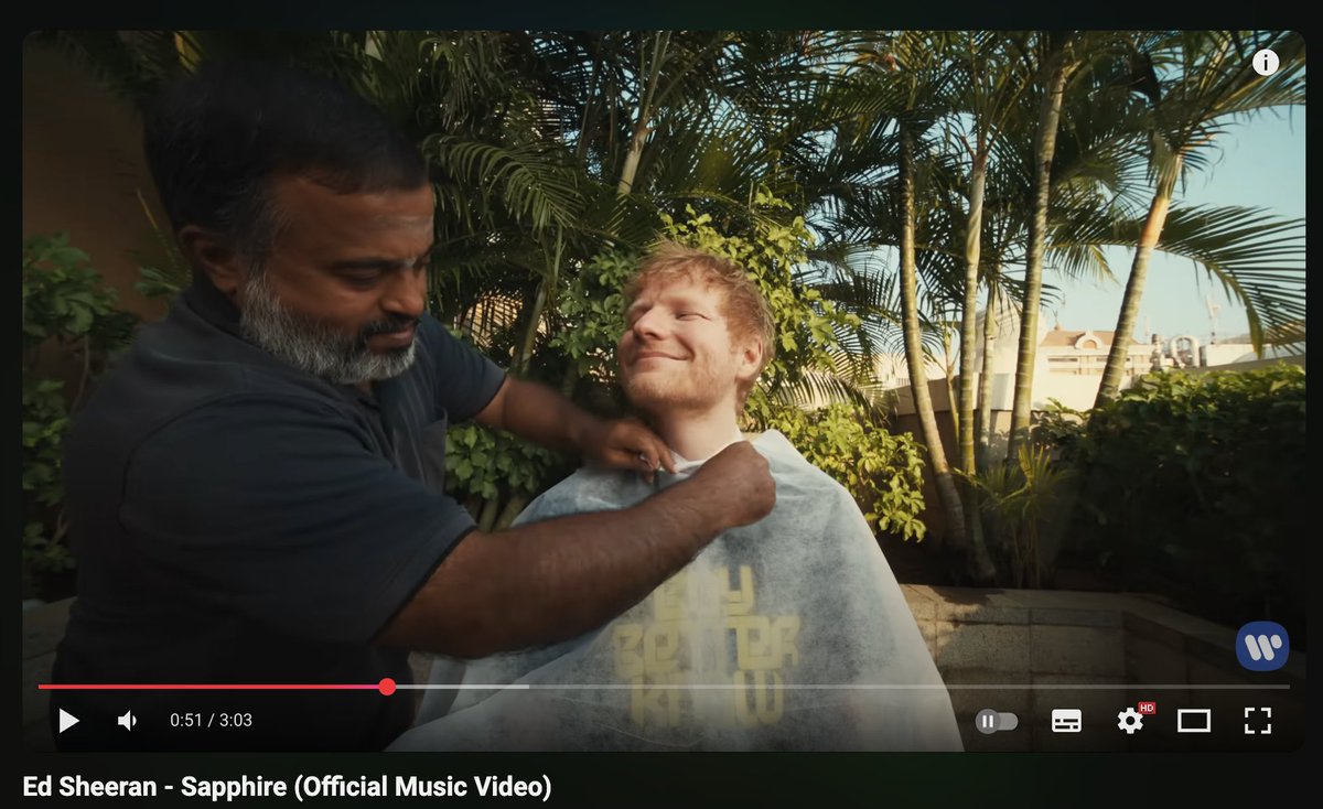 kc_srk's tweet image. TIL that my barber features in an Ed Sheeran music video