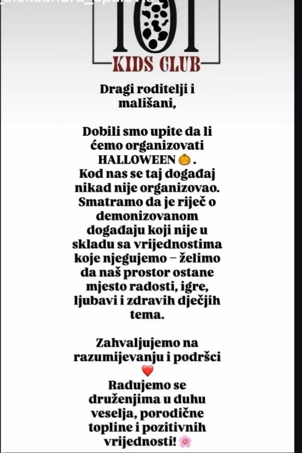 Nemojte puštit' đecu da se zabave, no ih ubijte u pojam odma'.