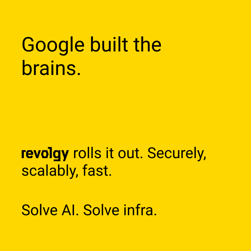 Spreadsheets ≠ strategy.
AI decks ≠ delivery.

Gemini Enterprise actually works.

Google built the brains.
Revolgy makes it real.

#SolveInfra #GeminiEnterprise #GoogleCloud