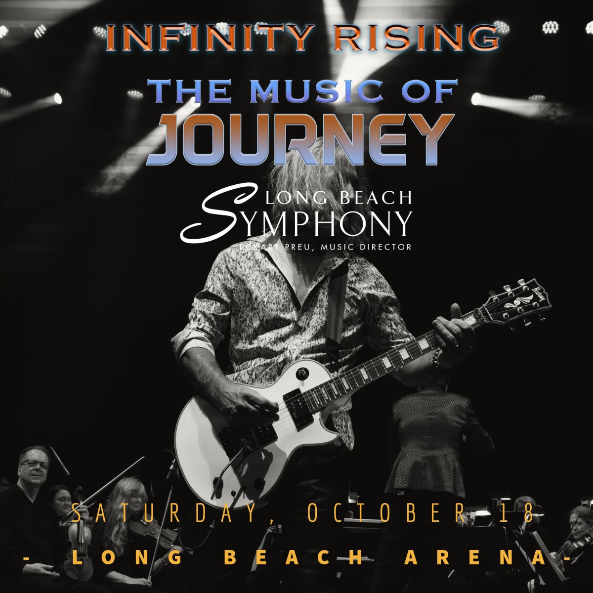 Rock the night away with Infinity Rising The Music of #Journey and the <a href="/LBSymphony/">Long Beach Symphony</a> on Oct 18!
Sing along to hits like “Don’t Stop Believin’” &amp; “Faithfully” with full symphonic power. 🎶
🎟️ Get tickets now at tcgent.com!
 #LongBeach #TheMusicOfJourney #LAevents