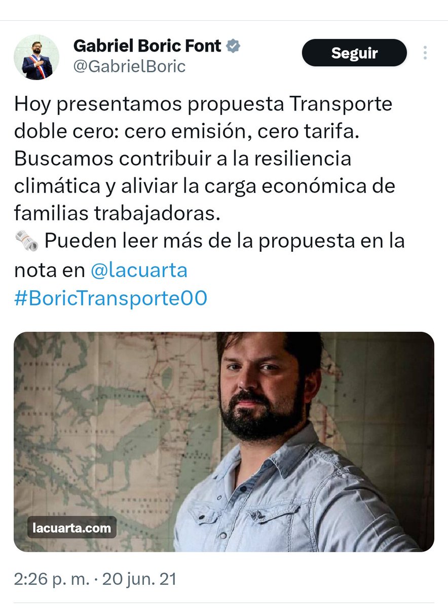 Ante tantos ofertones por voto de #JaraMiente me recuerda a estas ofertas por votos de #BoricRidiculo dónde prometía transporte público gratuito y los aweonaos cayeron!! #Parasitos #Chile #ENADE2025 👇