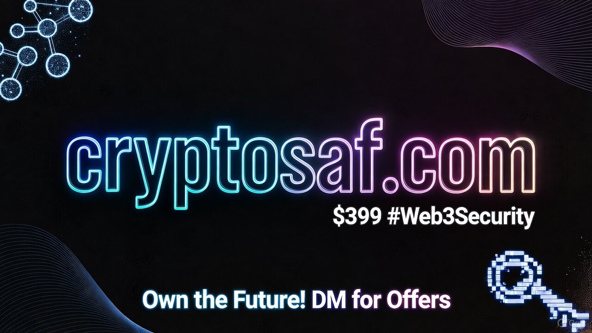 aisoudier's tweet image. 🚨Crypto hackers lurking? Not on my watch! Snag cryptosaf. com for just $399 – your Web3 fortress. Eternal ownership, no renewals. Who's building the next secure dApp? DM me!
🔒Afternic: afternic.com/domains/crypto…
#Web3 #CryptoDomains #DomainForSale #Web3Security