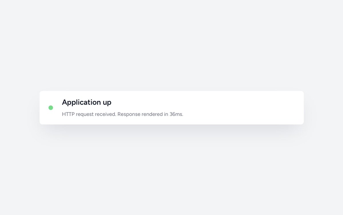 benjamincrozat's tweet image. Are you using the health route in Laravel?
You name it whatever you want.
By default, the page just tries to render.
But you can perform additional checks by listing to Illuminate\Foundation\Events\DiagnosingHealth
Who's using that?