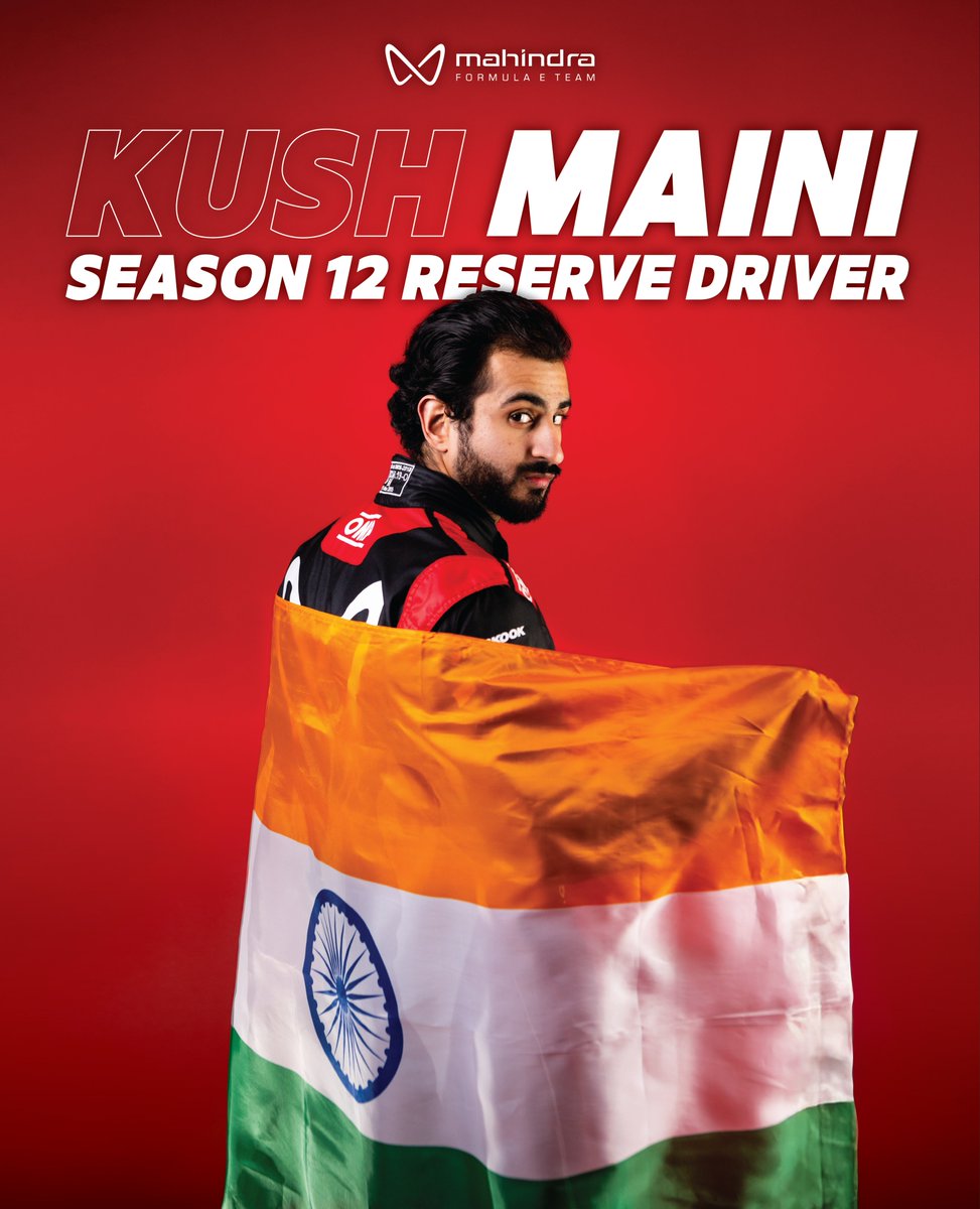 Ready to represent India on the world stage 🇮🇳

Welcoming <a href="/kmainiofficial/">Kush Maini</a> back to the team as our Reserve Driver for Season 12!

#Mahindra #FormulaE #KushMaini
