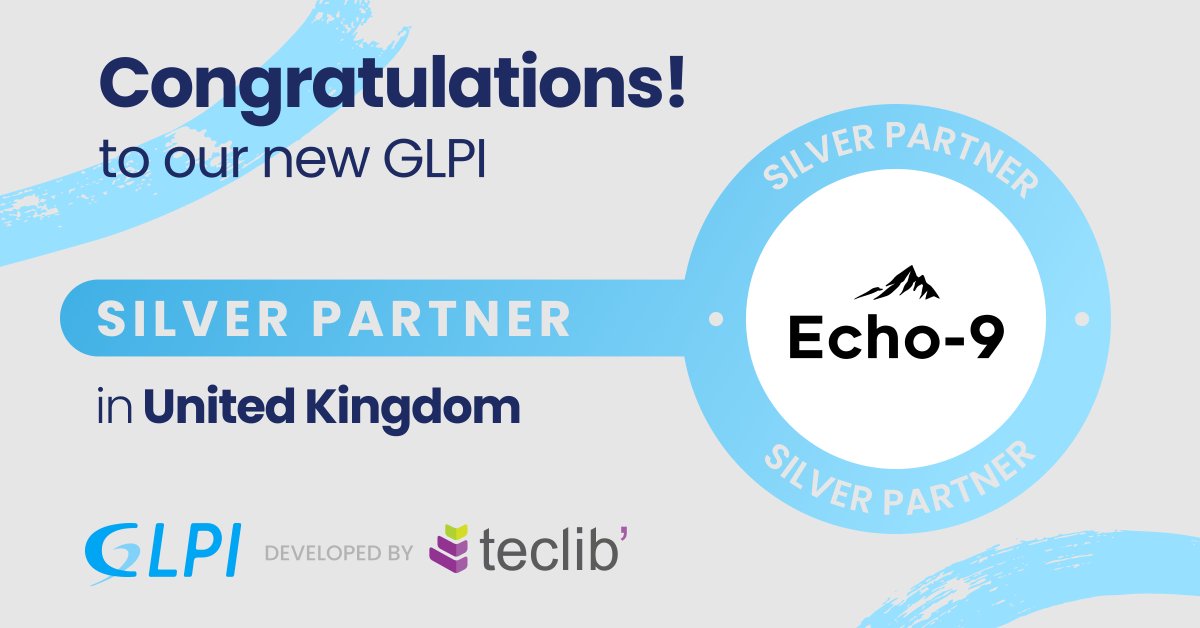 🎉 Welcome aboard dear Partner!

We are happy to announce our new GLPI Network Silver Partner — United Kingdom: Echo-9 🇬🇧

🌐 Website: echo-9.org

👉🏻 Become a GLPI Partner: glpi-project.org/en/partners/