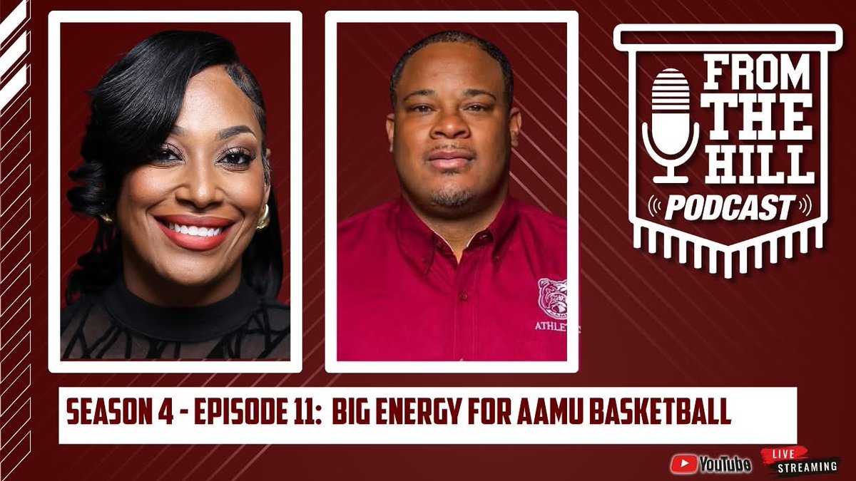Tonight, 7pm! We’re recapping the GREATEST HOMECOMING‼️Special guests: Coach <a href="/CoachTaeJack/">Donte Jackson</a> (last night’s W) and Coach <a href="/DivaCoachAAMU/">Dawn Thornton</a> on this season + the 10/27 doubleheader vs crosstown rival UAH.
Tap in, drop your questions, and let’s talk hoops! #AAMU #FromTheHillPodcast