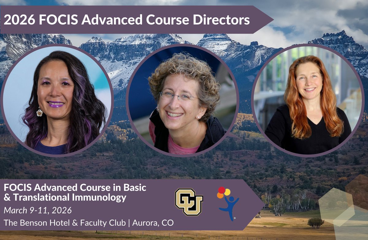 🔬 Be part of the 2026 FOCIS Advanced Course in Immunology!
📍 Aurora, CO | 🗓️ March 9–11, 2026

Led by top course directors + world-renowned faculty, this clinically focused course covers cellular &amp; molecular immunology.

🔗 Register: zurl.co/jCID6