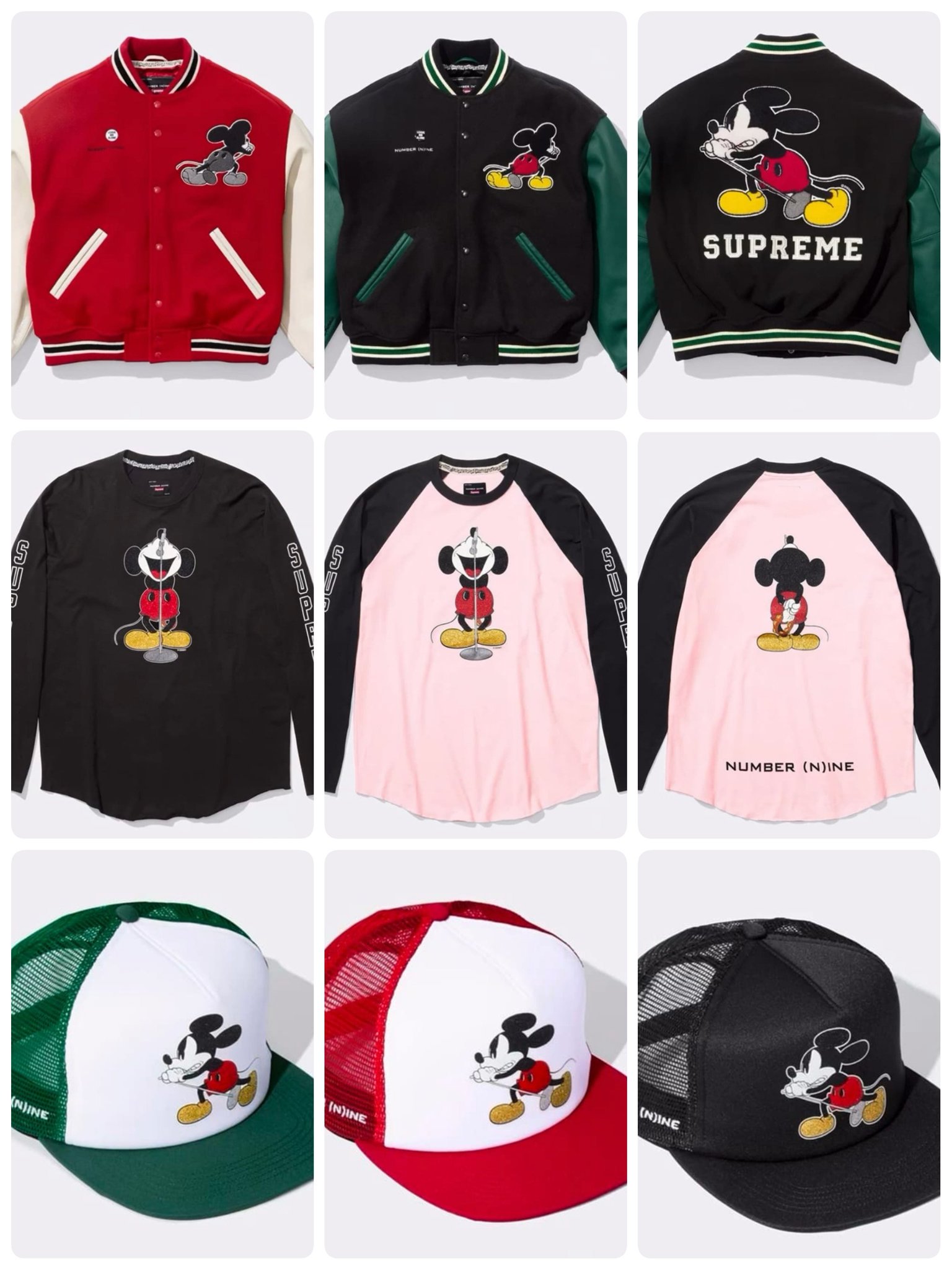 Supreme Number (N)ine Mickey Mouse Cap 2 Supreme x Number (N)ine x