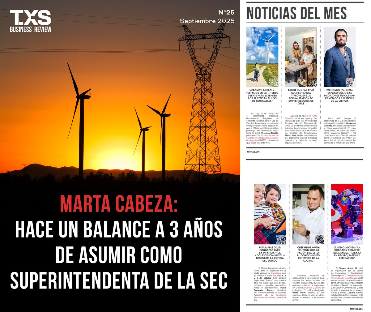 📰 ¡La más reciente edición de TXS Business Review ya está disponible! 

Este mes hay un repaso desde los desafíos del Estado en el mercado eléctrico 🔌, hasta cómo debemos seguir avanzando en materia de trasplantes 🫀, y más. 

🔗 Léela en nuestra Web: txsplus.com/revista/