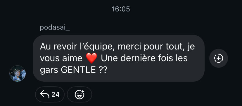 M8Basilic's tweet photo. Mates…
Je t’aime @PodaSaiFN 🥲 https://t.co/EY6G0VY54g