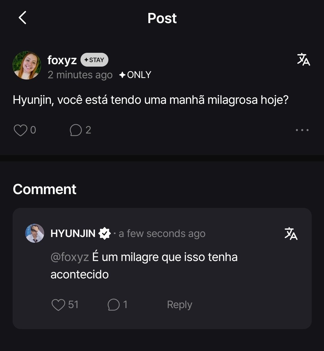 foxyz05's tweet photo. Hyunjin me respondendo no FANS pela 4ª FUCKING VEZ, vsffffff amo esse homi 😭
Post dessa madrugada k k k k k https://t.co/eHBkxMeNrv