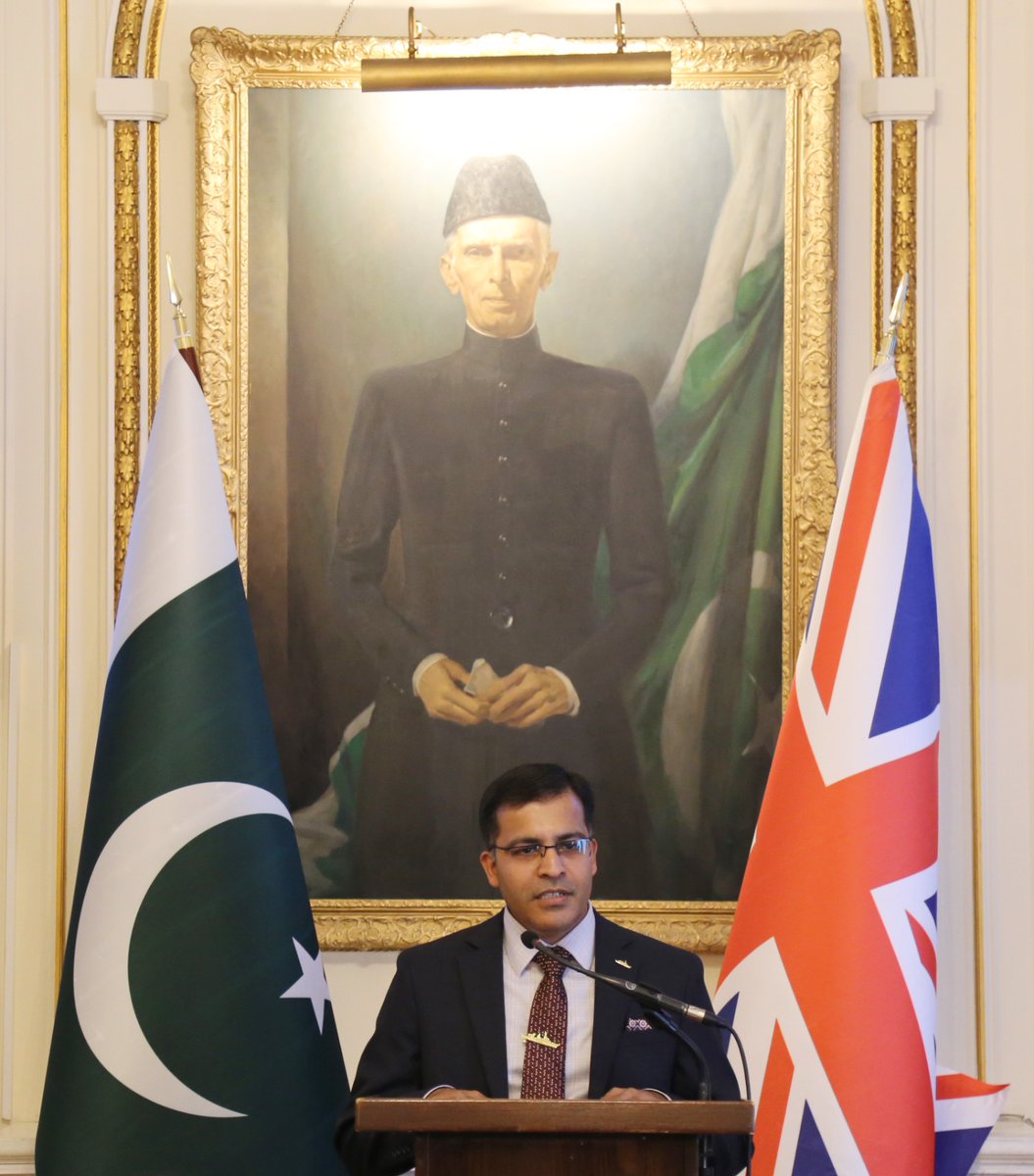 PakistaninUK's tweet photo. Networking Session for PIMEC 2025

Pakistan High Commission, London @PakistaninUK  hosted a networking session for UK based companies and business fora for participation in Pakistan International Maritime Exhibition & Conference (PIMEC) 2025 @pimecexpo being held in Karachi from 3rd to 6th November, 2025.

The networking session was attended by High Commissioner, Dr. Mohammad Faisal; Defence & Naval Adviser, Commodore Jawad Khawaja SI(M); Attaché Defence Procurement, Capt. M Faisal Manzoor; Mr. Rashid Iqbal, CEO Pakistan – Britain Business Council (PBBC) UK @pbbcbritain, Captain Farrukh Shahzad, General Secretary Pakistan Britain Maritime Association (PBMA); Mr. Ricardo Passos and Mr. Mike Ruck, Directors of M/s COTESI, UK; Mr. Matthew Goodall, Director European Liner Agencies Ltd. UK; Ms. Sue Wade, Director LL&TS UK; Mr. Haider Lone, Director M/s Intergrated Procurement Technology, Mr. Zafar Masood, Senior Desk Officer DBT UK; Mr. Muhammad Saleem Sabir, Vice President M/s International Registries Ltd; Mr. Shahroz Khan, Chief Executive M/s Compute Maritime; and officers of Pakistan High Commission, London.

The High Commissioner, Dr. Mohammad Faisal @DrMFaisal said that Pakistan’s maritime sector offers huge opportunities for UK based investors and industry to invest and collaborate. He highlighted that our coastal trade brings in nearly $7 billion a year which can grow significantly if this sector is developed up to optimum level. 

The High Commissioner stated that Gawadar Port can be utilized as transshipment hub for trade whereby regional collaboration will pave way for social uplift of local community and national development. He urged UK companies to actively participate in PIMEC-25. Dr. Mohammad Faisal expressed the hope that PIMEC 25 will serve as a launch pad for innovation, investment and mutual cooperation. 

Defence & Naval Adviser, Commodore Jawad Khawaja SI (M) briefed the participants about scope of PIMEC-25 and the potential of Blue Economy of Pakistan. 
 
Representatives of UK based companies expressed that UK companies are looking forward to participate in PIMEC 25 and building long-term cooperation with public and private companies in #Pakistan.

@PakPMO
@ForeignOfficePk
@PkPublicDiplo
@MaritimeGovPK
@dgprPaknavy
@GovtofPakistan
@epwing_official
@MoIB_Official
@PTVNewsOfficial
@appcsocialmedia
@RadioPakistan
@PID_Gov