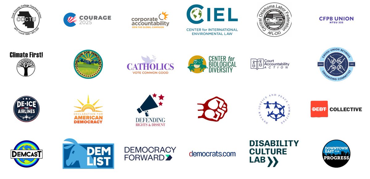 RJ0's tweet image. The NGO and Non-Profit Sponsors of NO-KINGS and other violent protests across the country.  All of these organizations should be investigated for fomenting VIOLENCE.