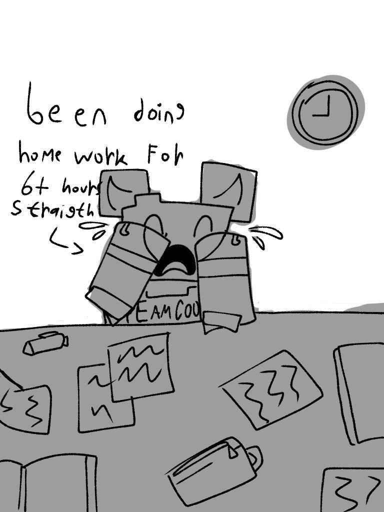 _evil_lunar_'s tweet image. Day 21 of posting termination protocol stuff ( fanmade or not ) until the game releases:

If I&apos;m suffering, one of my fav characters will suffer with me ( self insert )
#TPCC00lkidd #homework #art #selfinsert #terminationprotocol #art