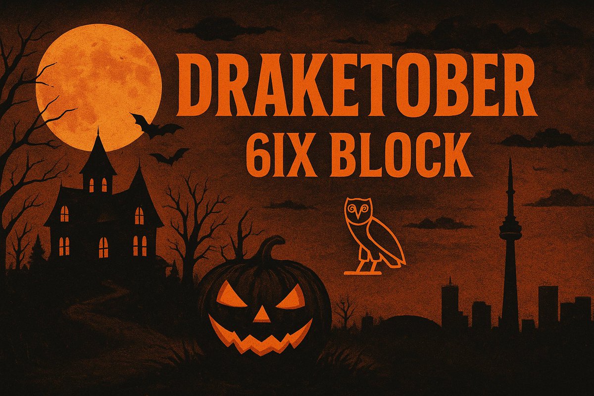 24KGoku's tweet photo. 🎃 Welcome to Draketober

#Draketober #6ixBlock #OVO #Toronto #HalloweenVibes #6God #Drizzy #The6 #October’sVeryOwn https://t.co/yplbiR3KQR