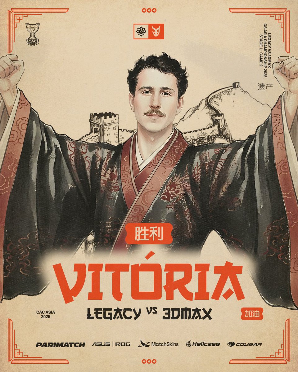 legacyggbr's tweet image. É EXATAMENTE ISSO!
A sua Legacy vence a 3DMAX por 2-1 e está nos playoffs do CAC!
Voltaremos a campo na quinta-feira, às 03:00 pra buscar a vaga nas semifinais!
#OurLegacy #LegacyCS