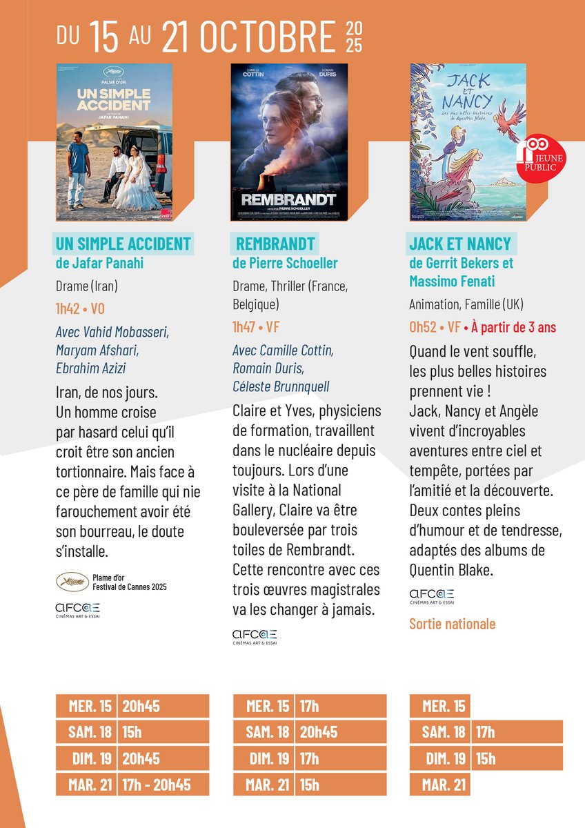📽 Au programme du Ciné Montrouge à l'Espace Colucci
📍 88 rue Racine
🎟 7,30€ Plein tarif 5,70€ Tarif réduit 4,10€ moins de 14 ans
📞 01 46 55 77 77