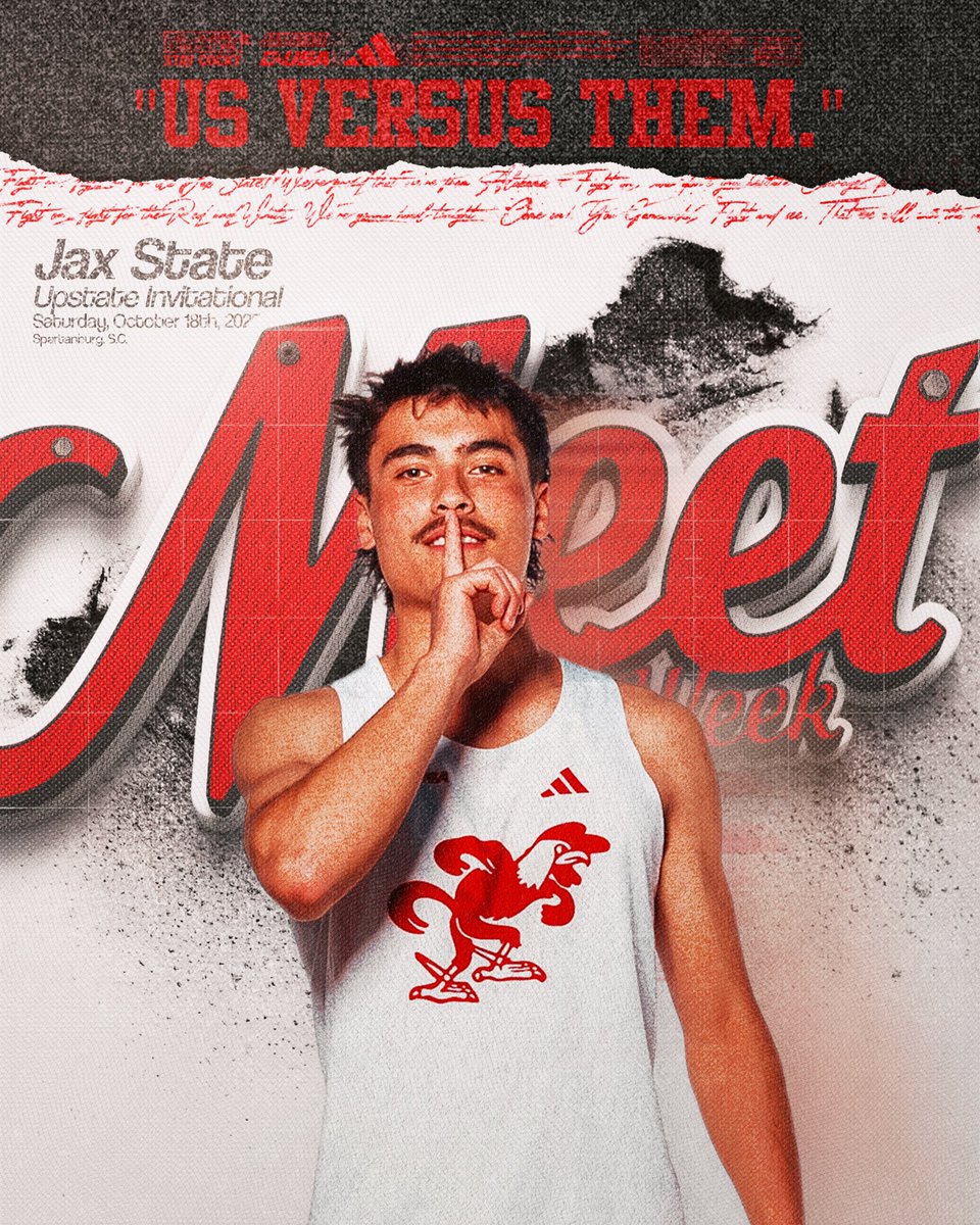 JaxStateXCTF's tweet photo. Meet Week at Upstate ⬆️

🎟️ Upstate Invitational
📍 Spartanburg, S.C.
⌚️ 8:00 AM (W) | 8:45 AM (W)

#StayCocky 🐔 | #FearTheBeak 👌 https://t.co/FBwSuoConP