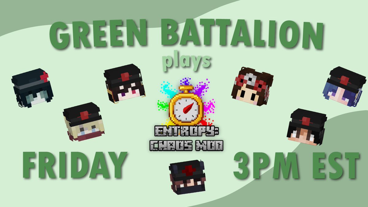this friday i'll be playing this mod with Paper, Cessio, Bloom, Vic, Yanyan and Khaos, at 3pm EST 👀

every 30 seconds a random event happens in minecraft while we try to collect items to win!