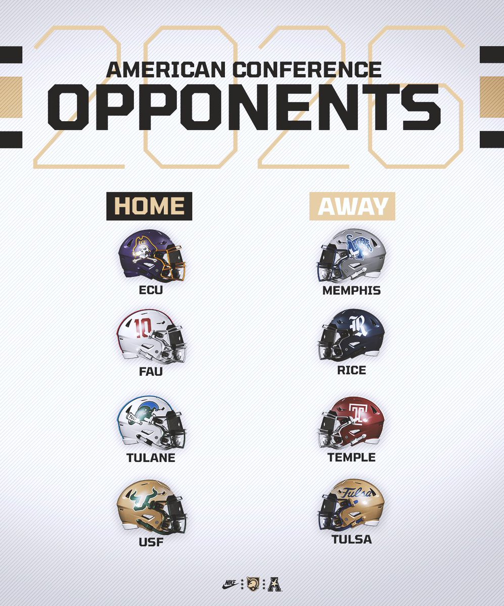 ⚠️2026 <a href="/American_Conf/">The American</a> Opponents⚠️

→goarmywestpoint.com/26AmericanOppo…

↓↓↓