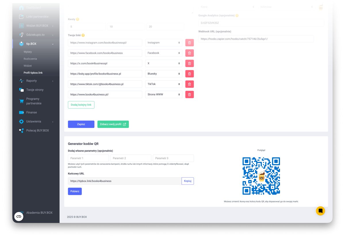 tipBOXpl's tweet photo. 🚀 Uwaga nowość! 

Od dziś możesz pobierać kod QR, który prowadzi bezpośrednio do Twojego profilu tipBOX. 

Umieść go na wizytówce, ulotce, filmie na YT lub stronie www i ułatw swoim fanom zostawianie napiwków 💛 https://t.co/5ocXHV1D44