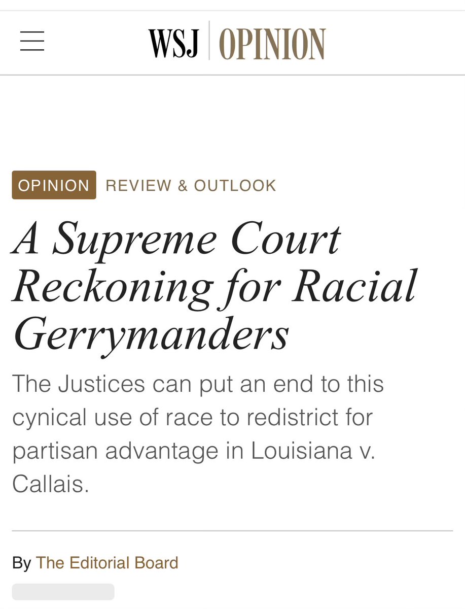 RonDeSantis's tweet image. The constitutionality of racial gerrymandering will be argued before the Supreme Court this week.
If the Court finds the use of race to be unconstitutional then it will necessitate new congressional redistricting in a number of states, including Florida.