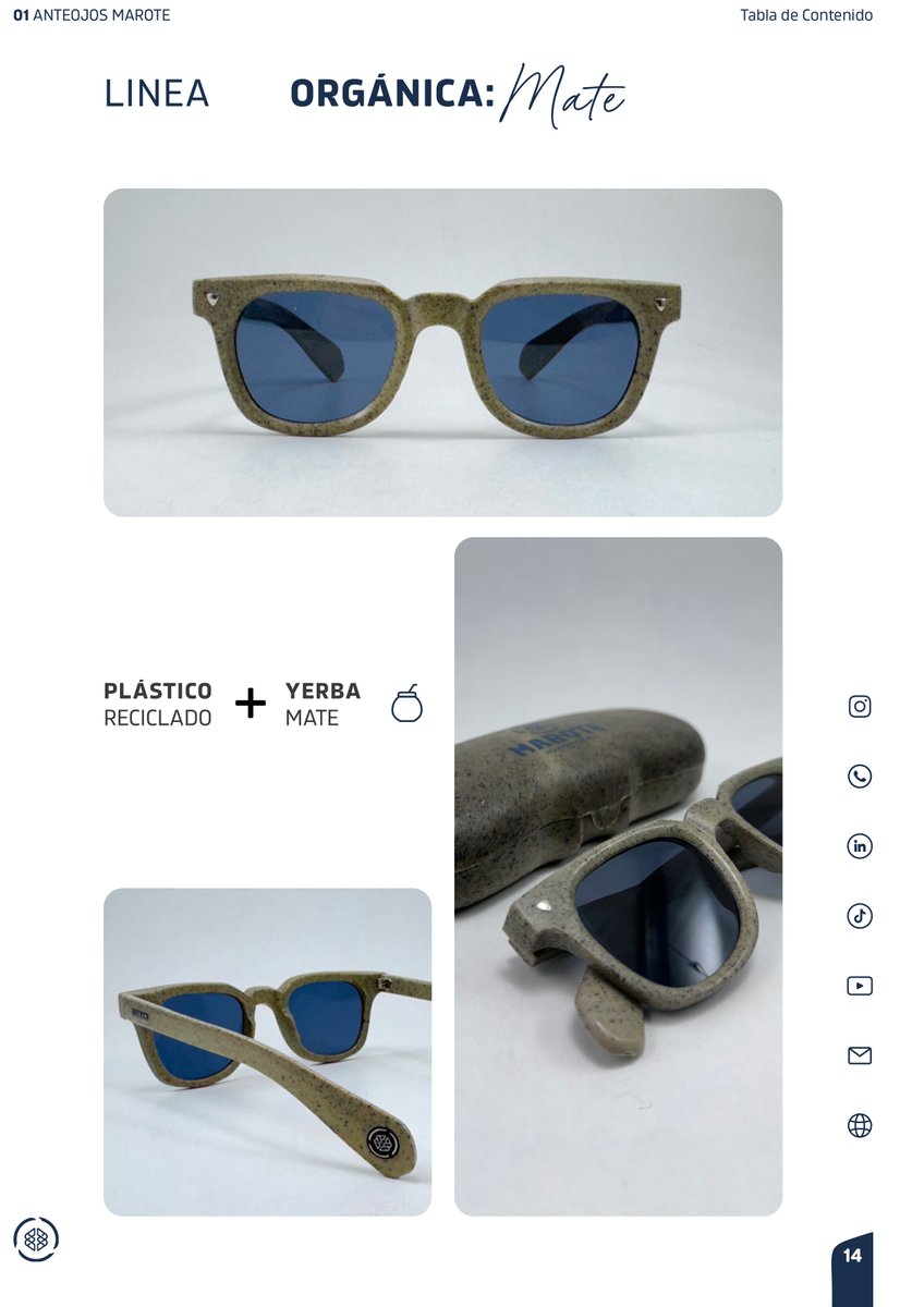 RutaYerbaMate's tweet photo. Presentamos los primeros lentes de yerba mate del mundo! La línea orgánica de #marote que combina plástico reciclado con yerba mate de los productores de la @RutaYerbaMate...

Lentes UV 400 polarizados apto para anteojos recetados...  Pura innovación + cuidado del medio ambiente. https://t.co/L94h1sKTx6