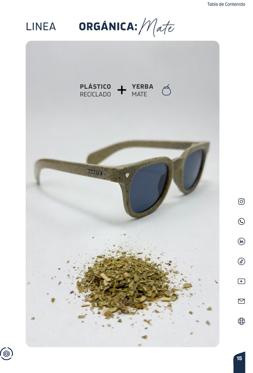 RutaYerbaMate's tweet photo. Presentamos los primeros lentes de yerba mate del mundo! La línea orgánica de #marote que combina plástico reciclado con yerba mate de los productores de la @RutaYerbaMate...

Lentes UV 400 polarizados apto para anteojos recetados...  Pura innovación + cuidado del medio ambiente. https://t.co/L94h1sKTx6